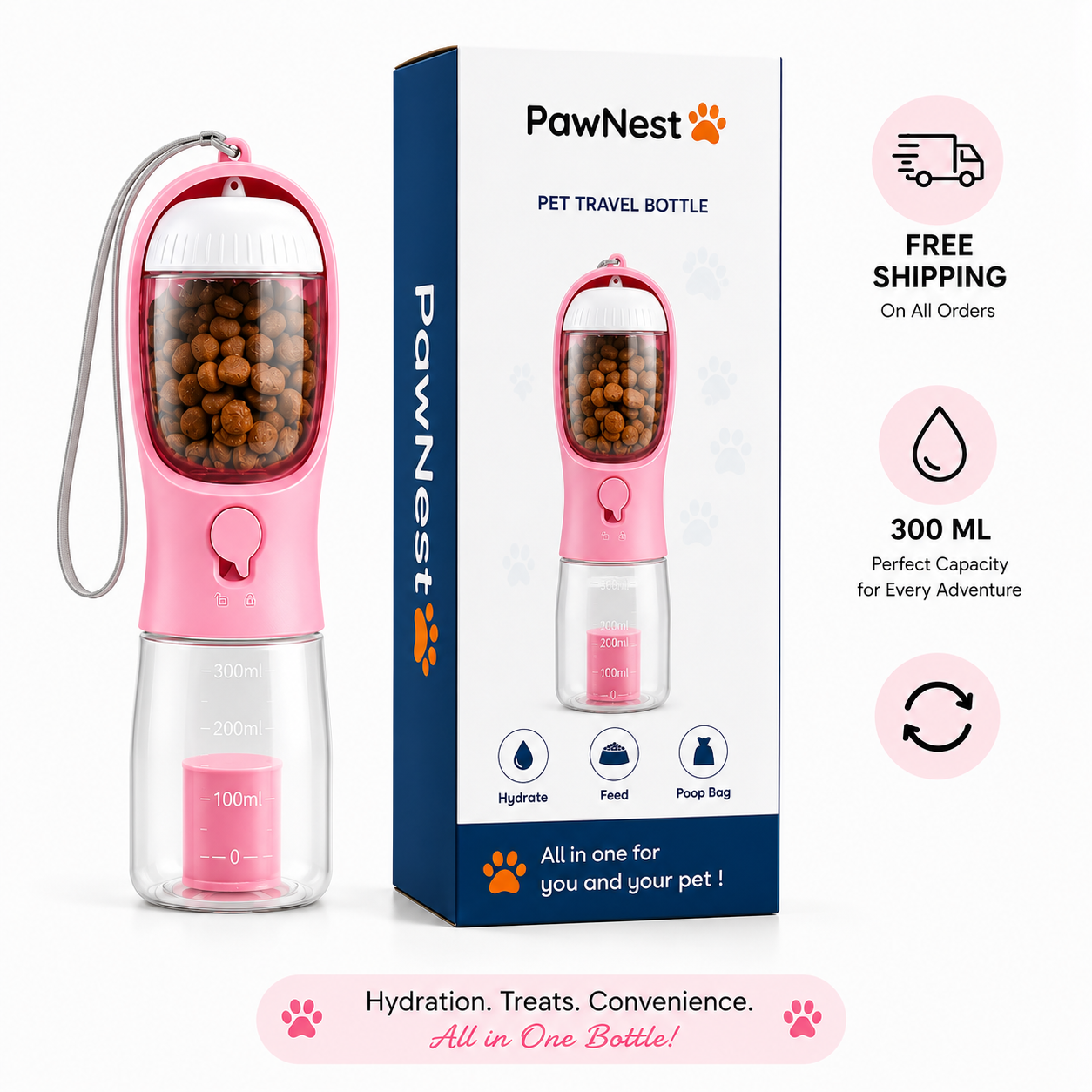 PawNest™ – Smart Travel Bottle