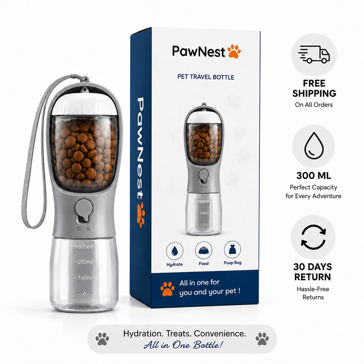 PawNest™ – Smart Travel Bottle