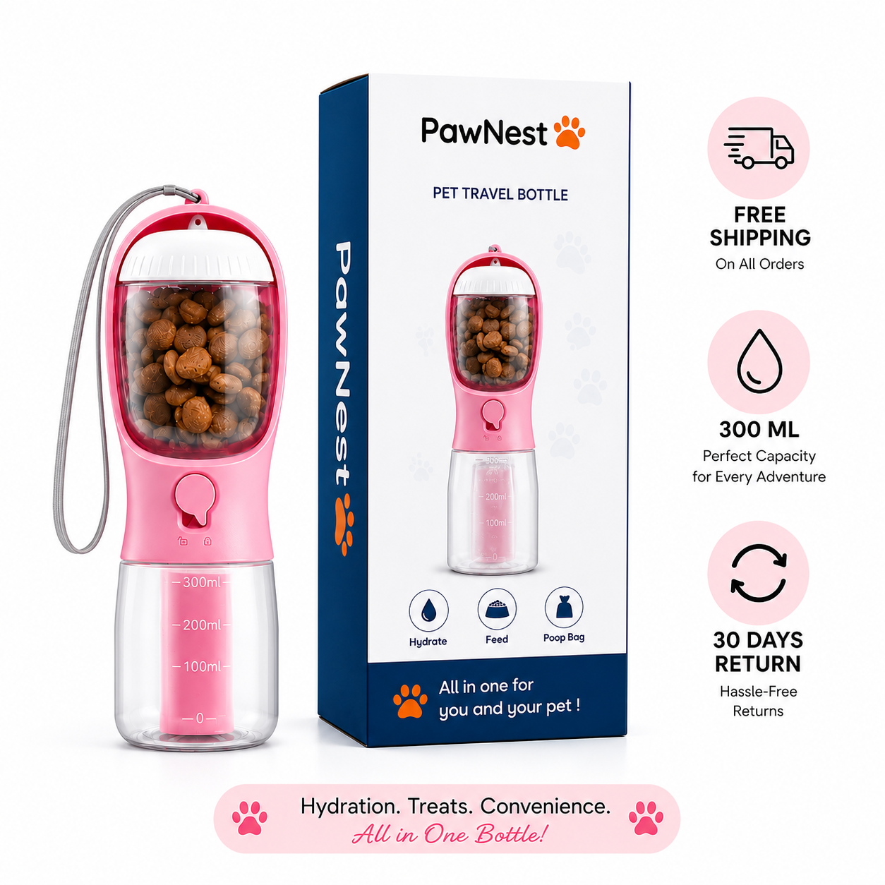PawNest™ – Smart Travel Bottle