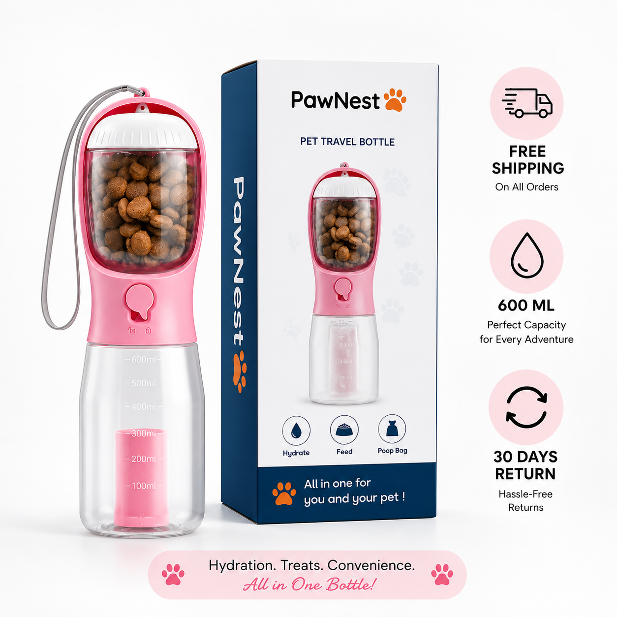 PawNest™ – Smart Travel Bottle