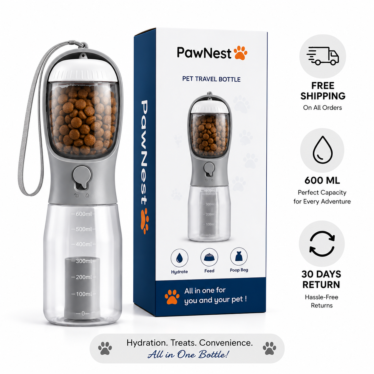 PawNest™ – Smart Travel Bottle