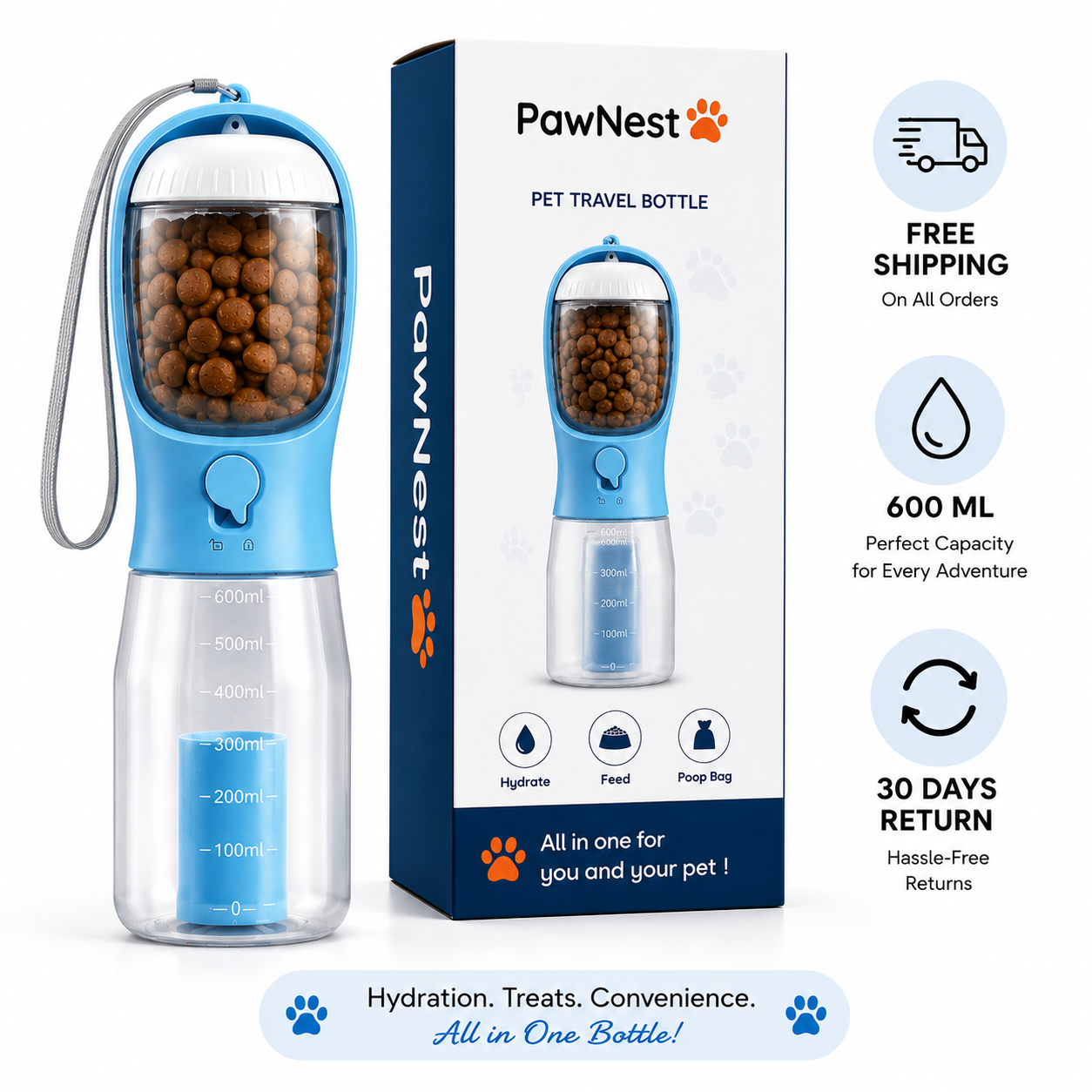 PawNest™ – Smart Travel Bottle